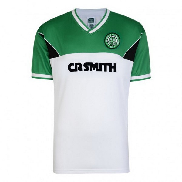 Auswärtstrikot Thailand Celtic Retro 1985 1986 Grün Weiß Günstige Fußballtrikots